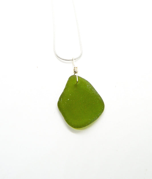 Genuine Sea Glass/Sea Glass Necklace/Sea Glass Pendant/Coastal Jewelry/Nautical Pendant/Genuine Sea Glass Jewelry/59