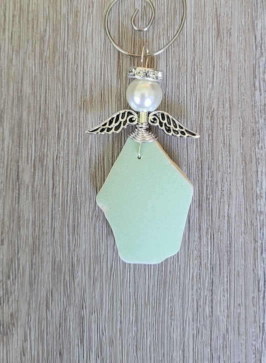 Genuine Sea Pottery Angel/Angel Car Charm/Angel Pendant/Angel Ornament/Angel Gift/Religious Gift/Gift for Her/Birthday Gift/15c