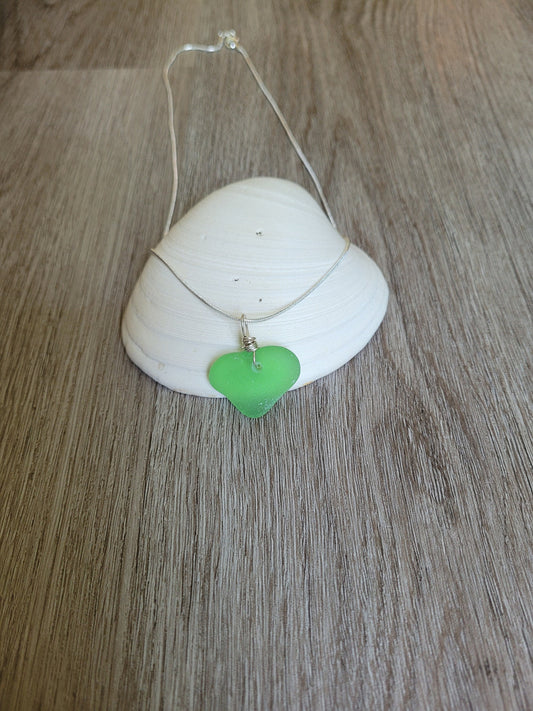 Genuine Sea Glass/Sea Glass Necklace/Sea Glass Pendant/Coastal Jewelry/Nautical Pendant/Genuine Sea Glass Jewelry/20