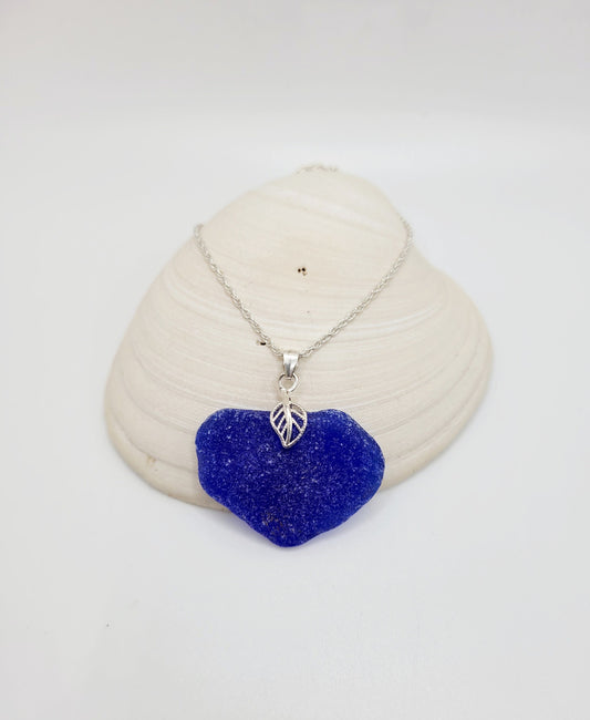 Genuine Sea Glass/ Sea Glass Heart/Sea Glass Necklace/Sea Glass Pendant/Coastal Jewelry/Nautical Pendant/Genuine Sea Glass Jewelry