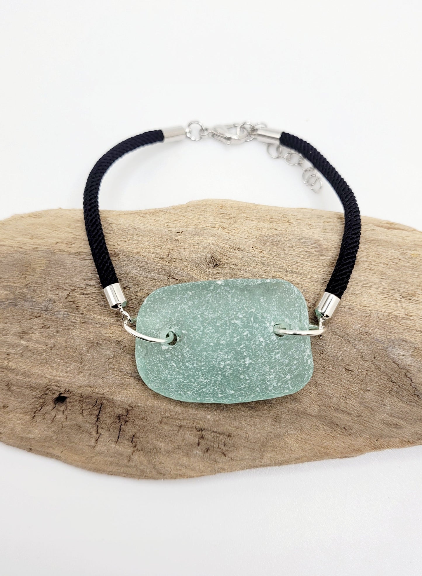 Genuine Sea Glass/Sea Glass Jewelry/Sea Glass Bracelet/Sea Glass Charm/ Nautical Coastal Bracelet/Unique Gift